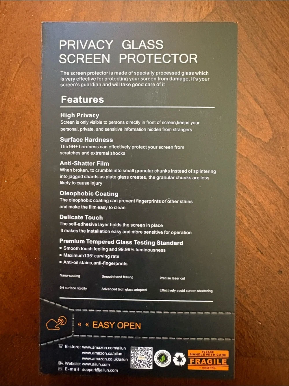 Ailun privacy tempered